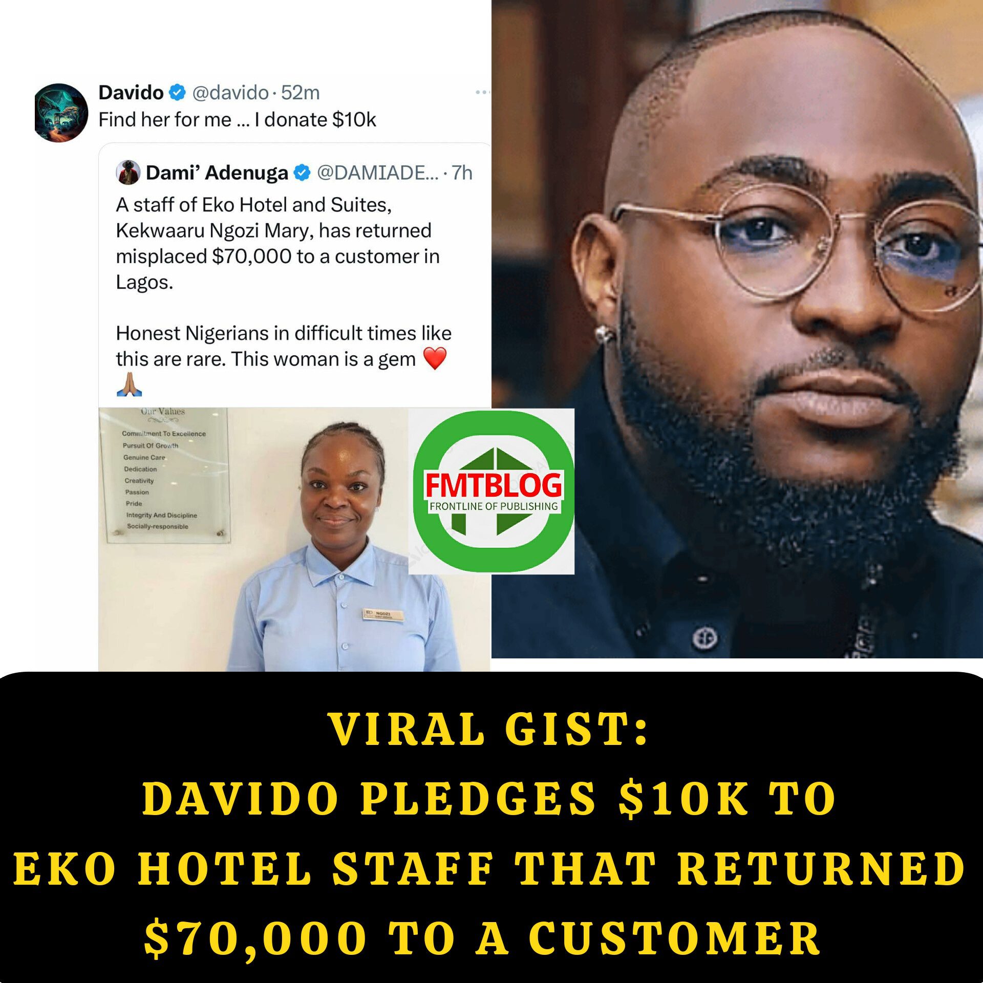 Davido Eko Hotel Staff That Returned $70,000 To A Customer