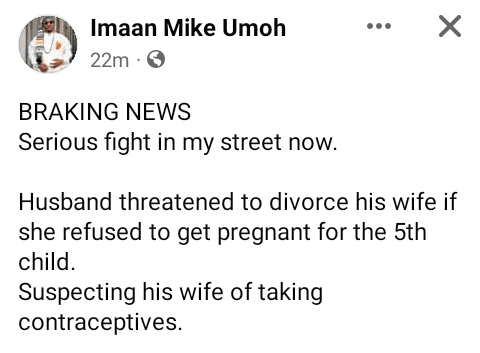 Father of Four Vows To Divorce His Wife