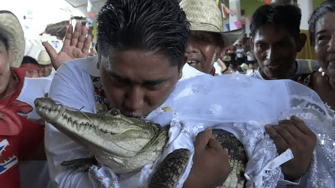 Mayor of Mexico marries crocodile