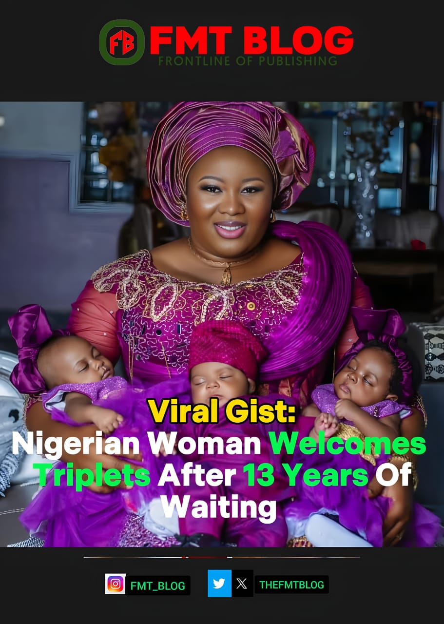 Nigerian Woman Welcomes Triplets