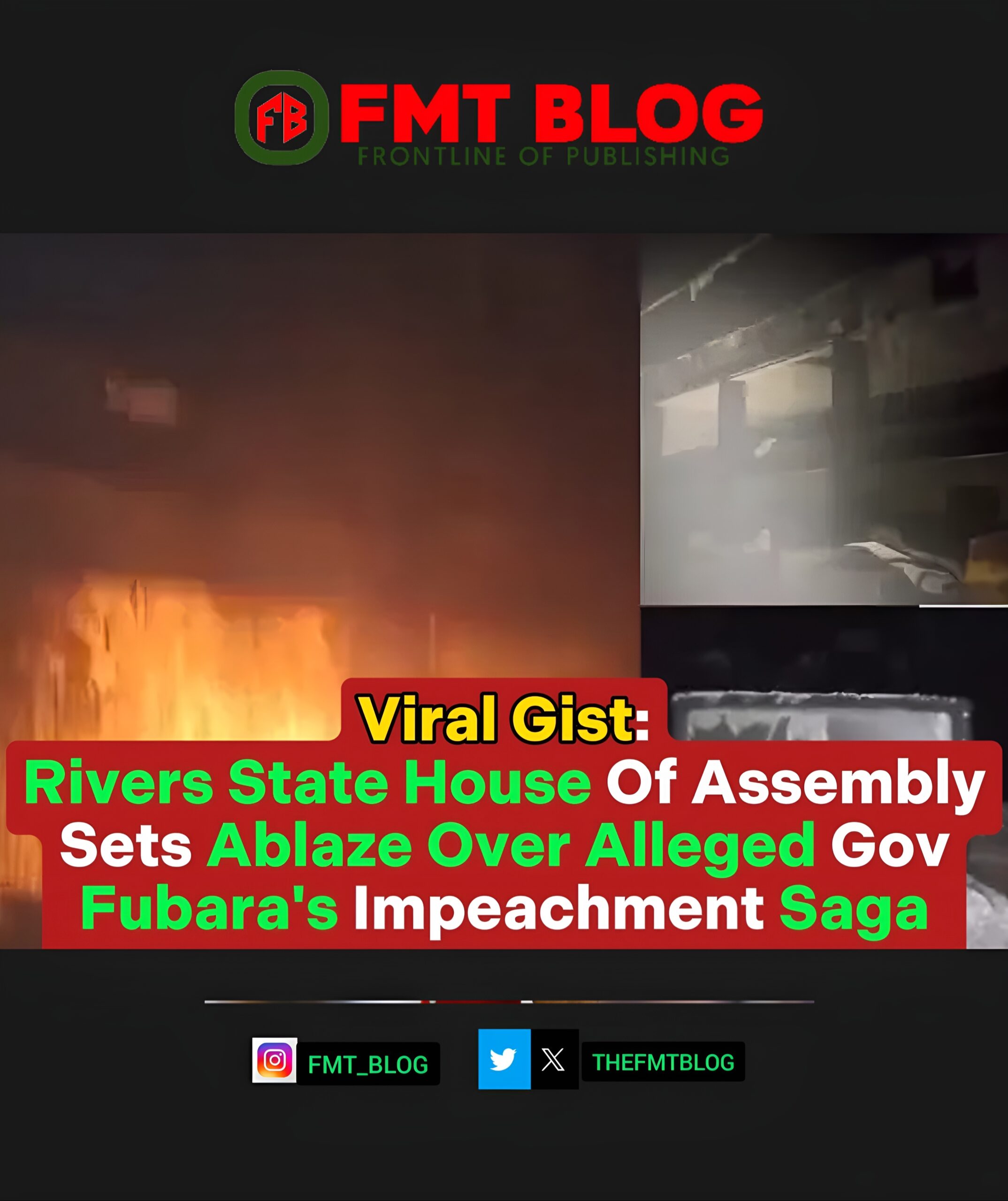 Rivers State House Of Assembly Sets Ablaze