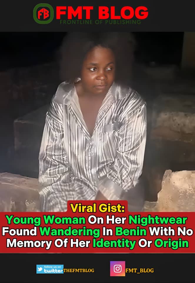 young woman on her nightwear found wandering in Benin
