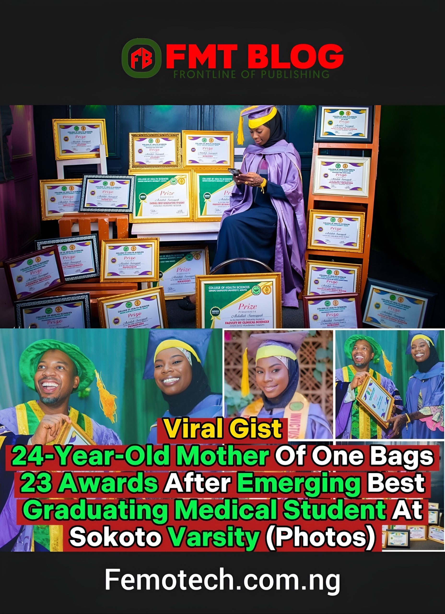 24-Year-Old Mother Of One Bags 23 Awards After Emerging Best Graduating Medical Student At Sokoto Varsity