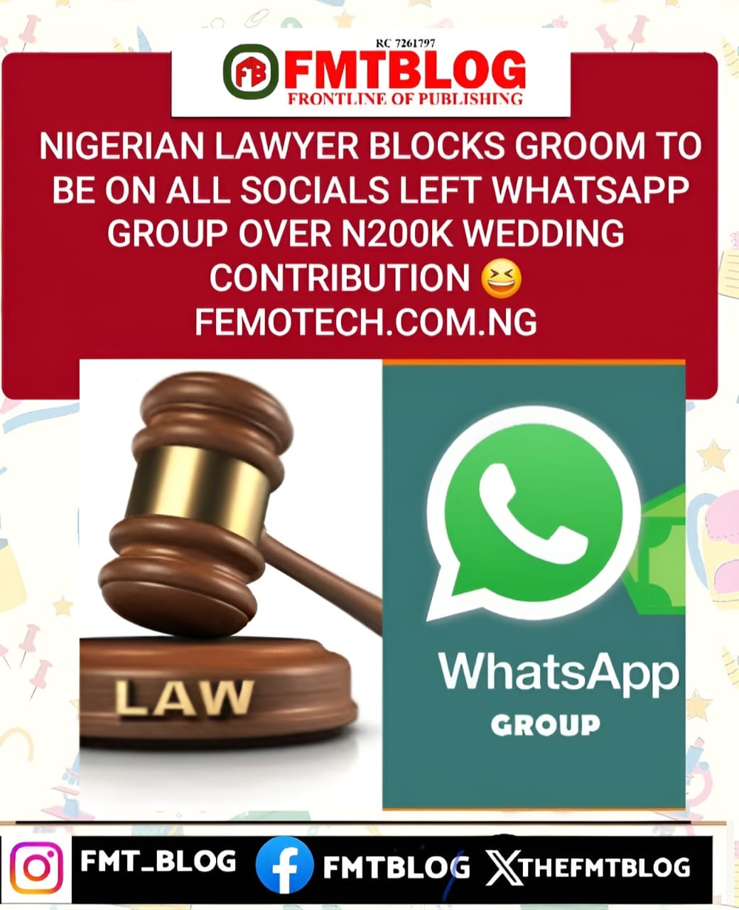 Nigerian Lawyer Blocks Groom To Be On All Socials
