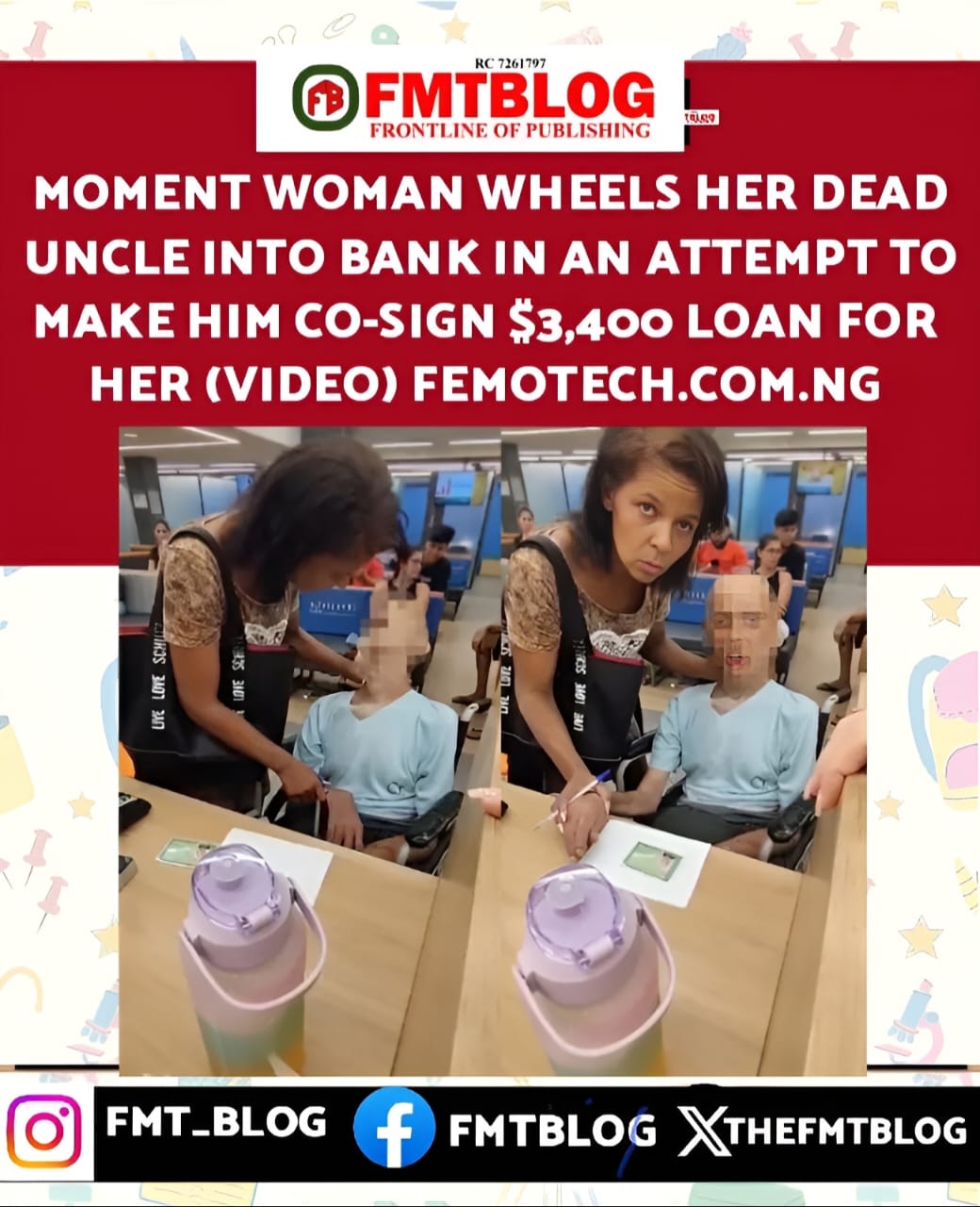 Woman Wheels Her Dead Uncle Into Bank In An Attempt To Make Him Co-Sign $3,400 Loan