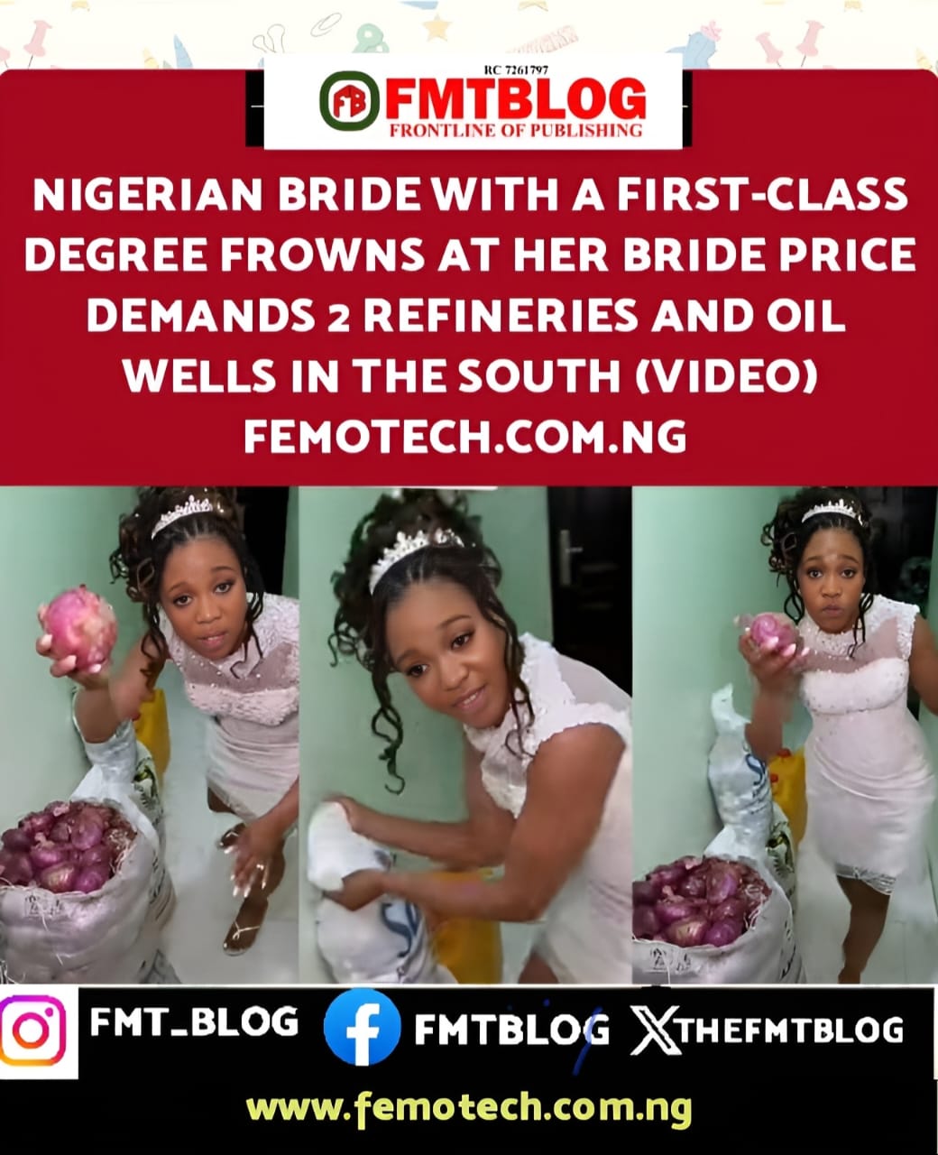 Nigerian Bride With A First-Class Degree Frowns At Her Bride Price