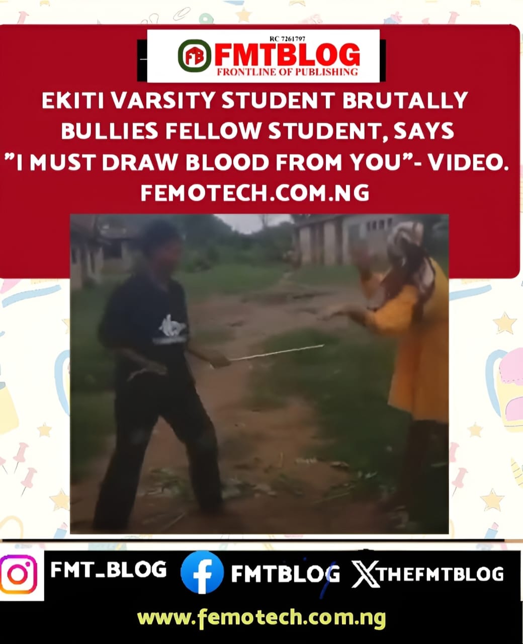Ekiti Varsity Student Brutally Bullies Fellow Student