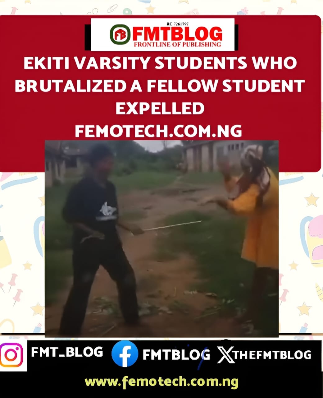Ekiti Varsity Students Who Brutalized A Fellow Student