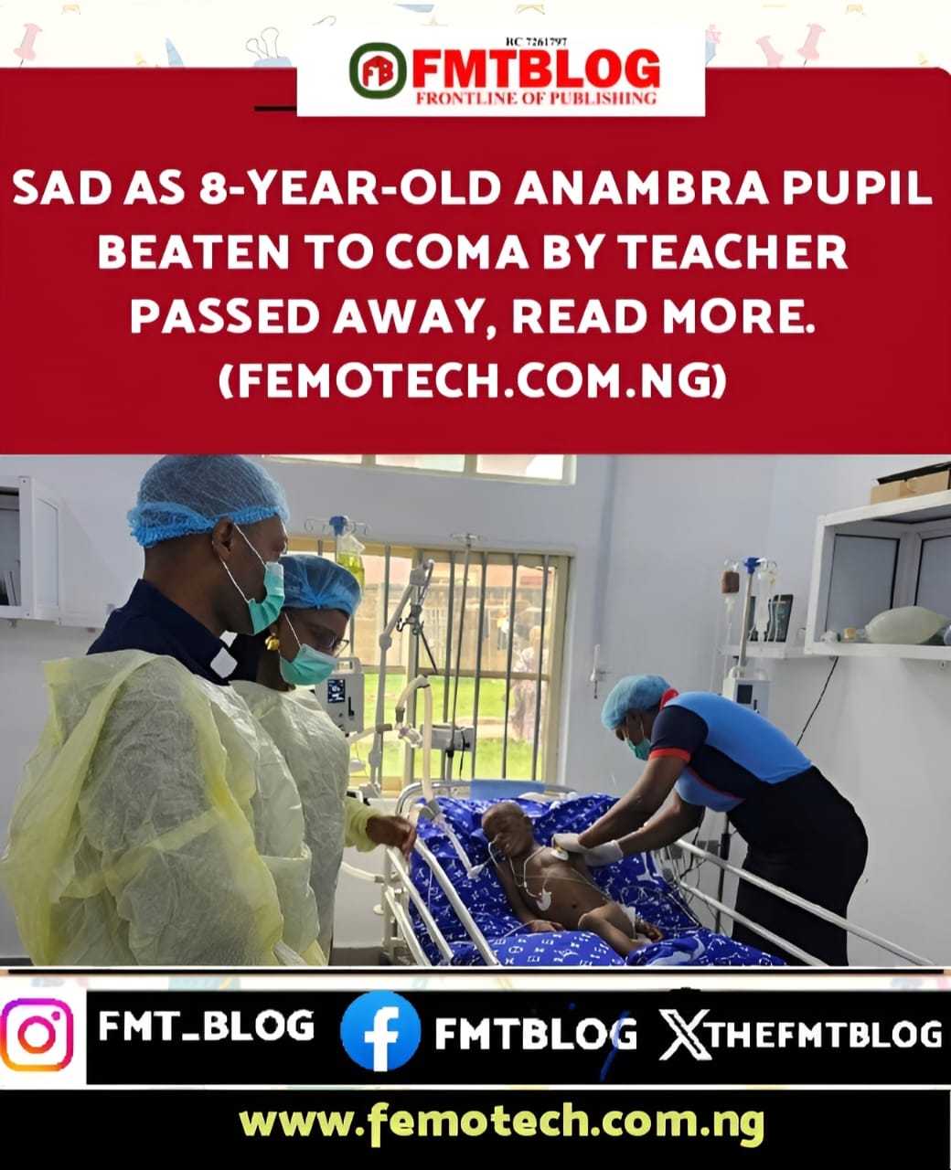 8-Year-Old Anambra Pupil Beaten To Coma