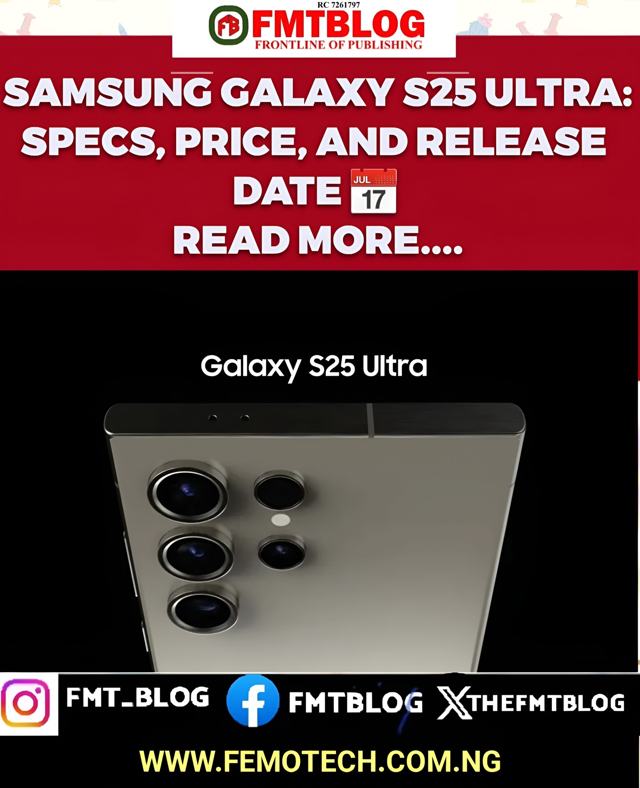 Samsung Galaxy S25 Ultra: Specs, Price,And Release Date ????