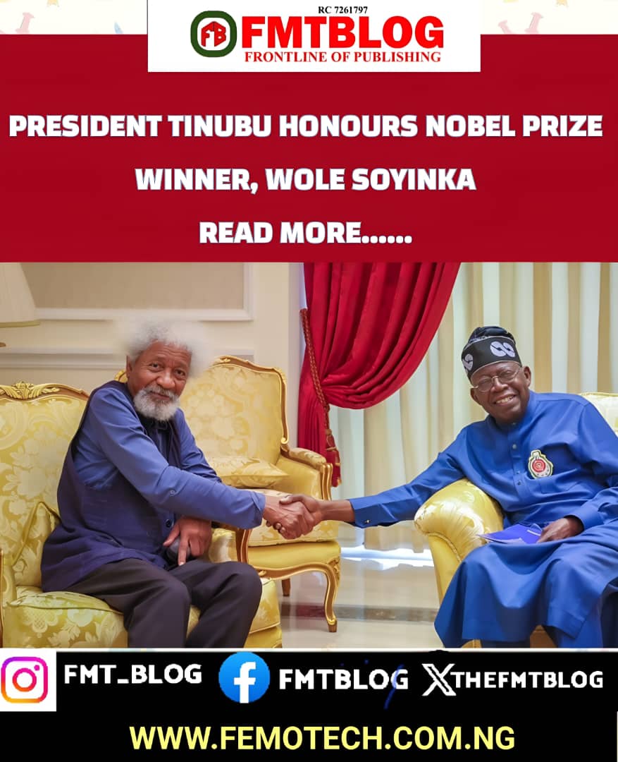 President Tinubu Honours Nobel Prize Winner Wole Soyinka