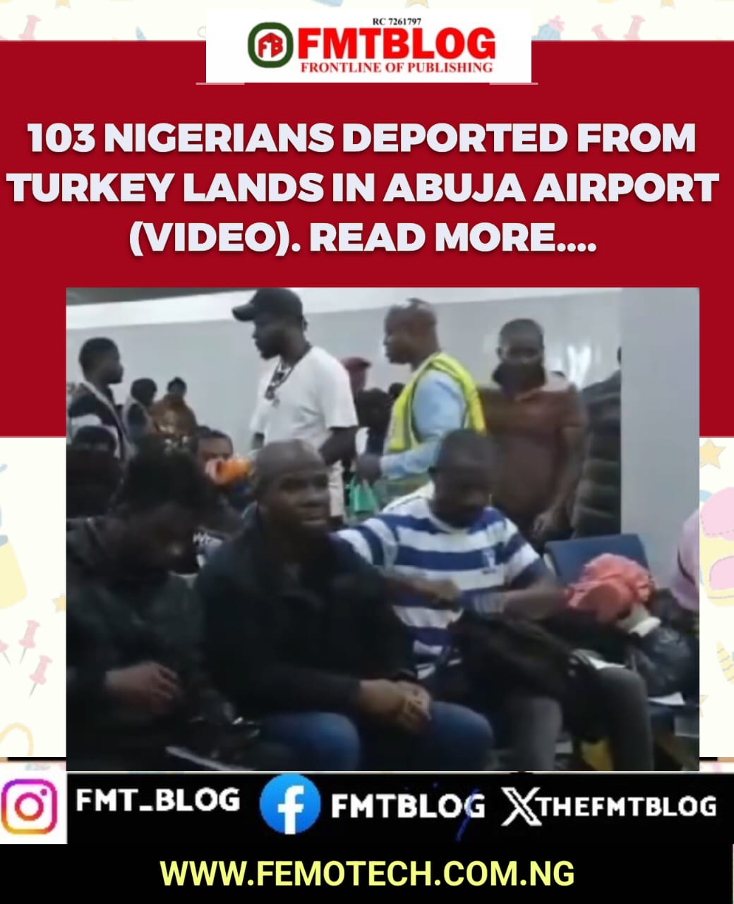 103 Nigerians Deported From Turkey Lands In Abuja Airport