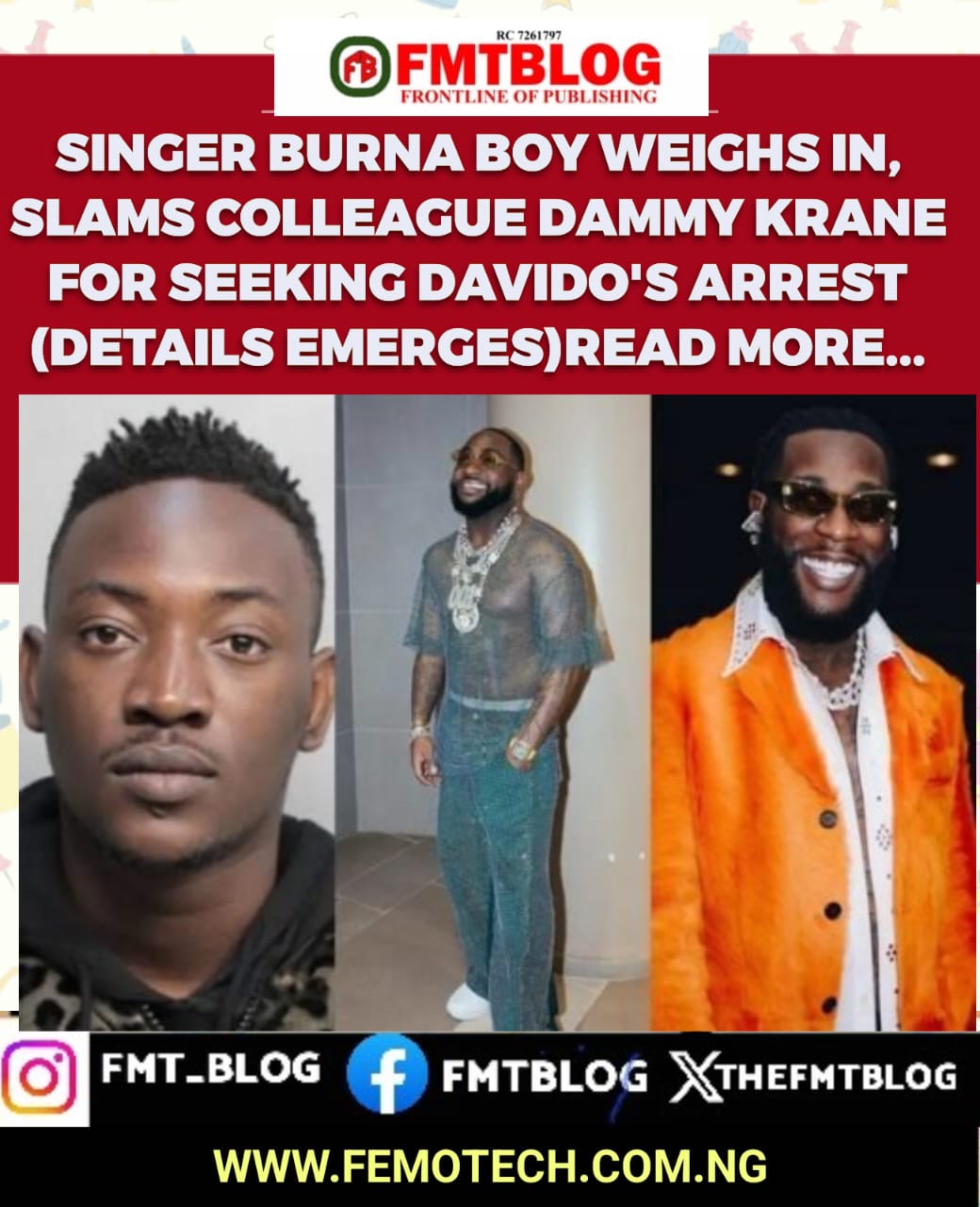 Burna Boy Davido Dammy Krane
