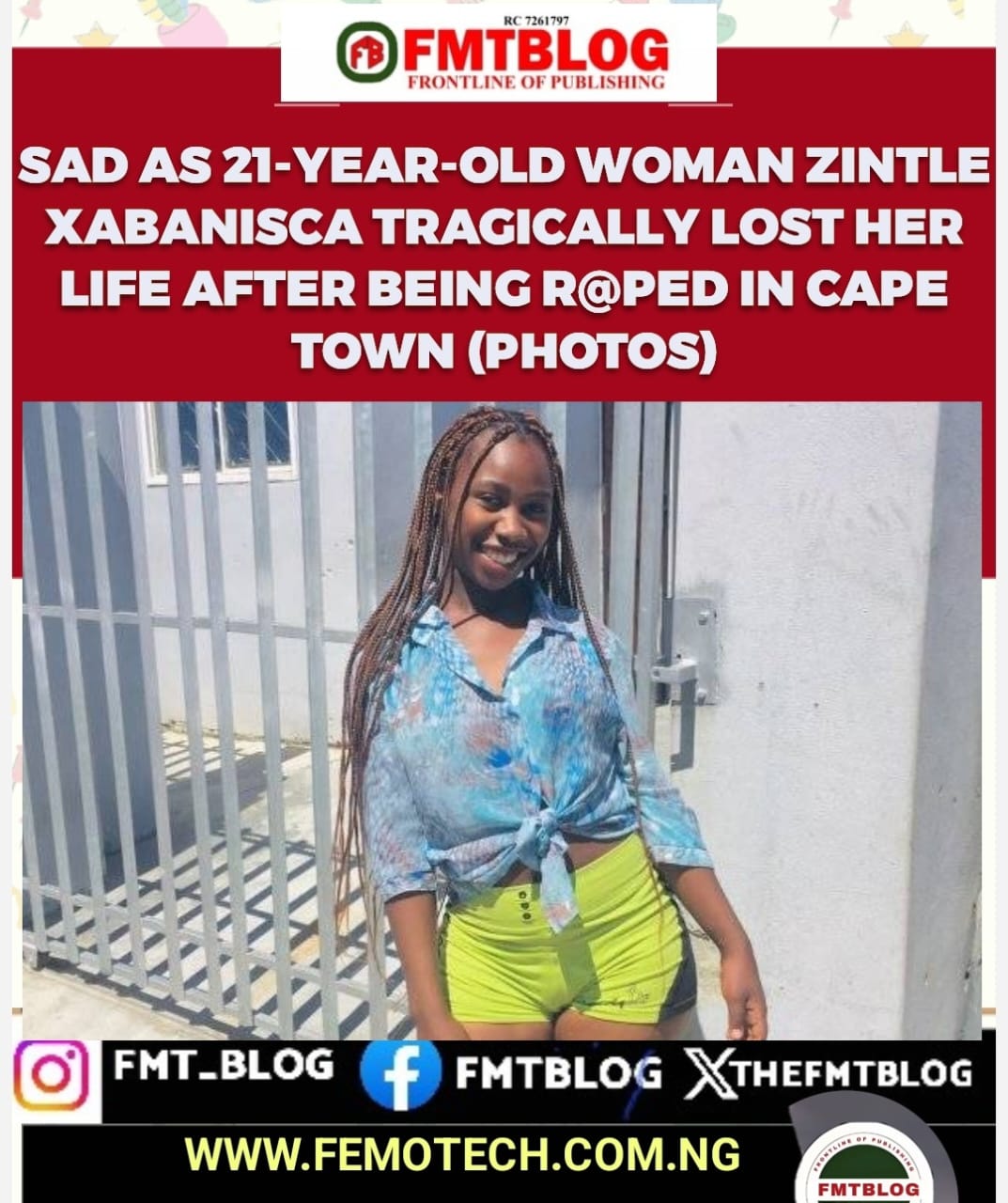 21-Year-Old Woman Zintle Xabanisca