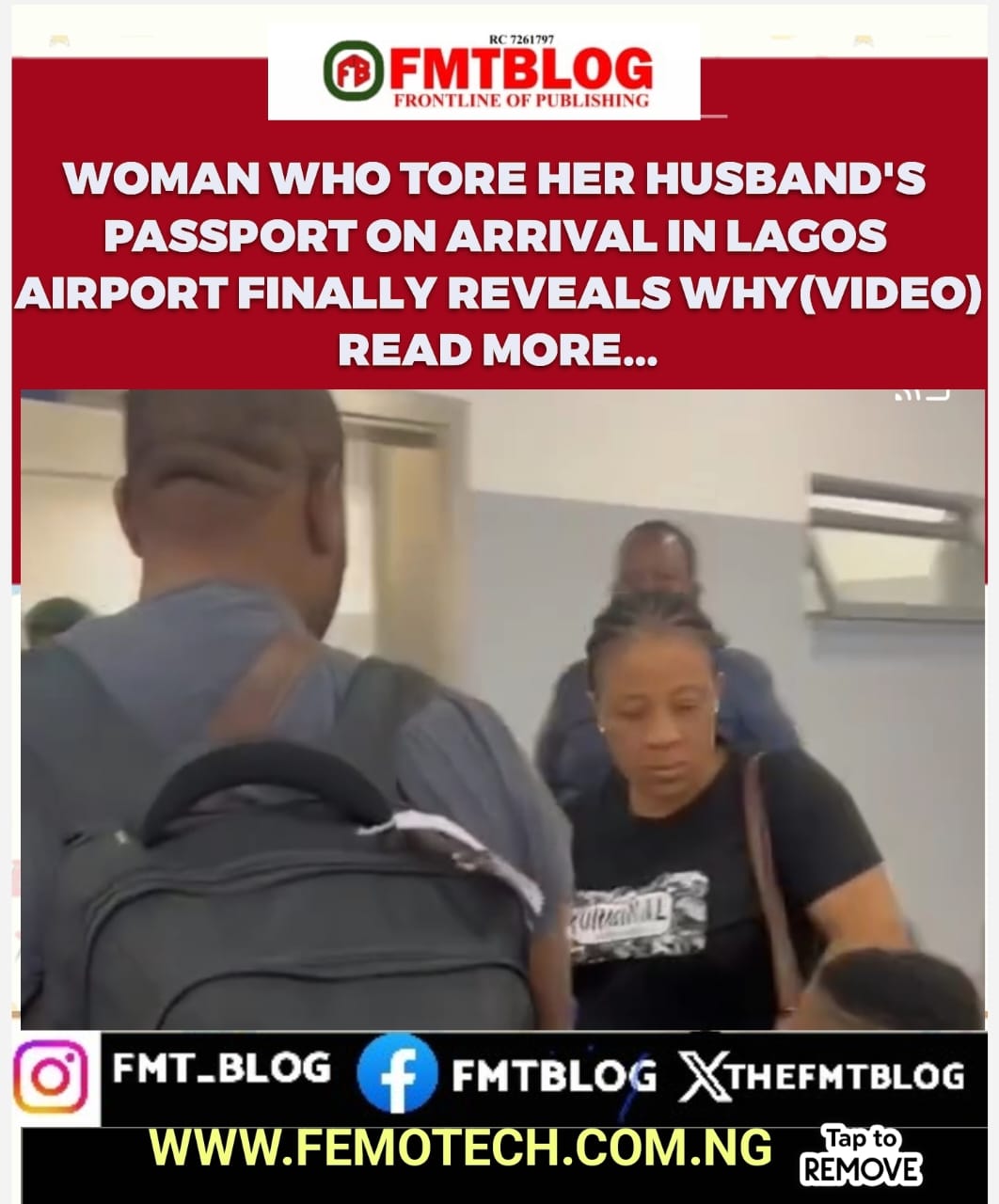Woman Who Tore Her Husband's Passport