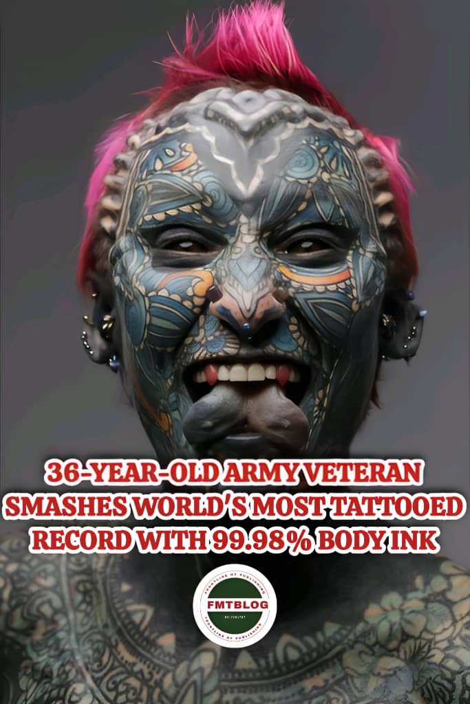 Army Veteran Smashes World's Most Tattooed Record With 99.98%