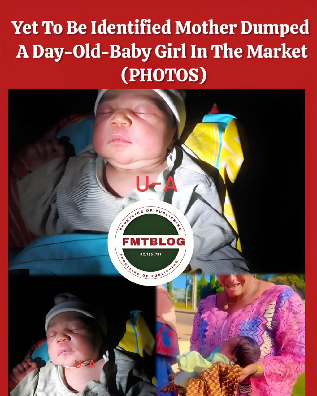 Day-Old-Baby Girl In The Market